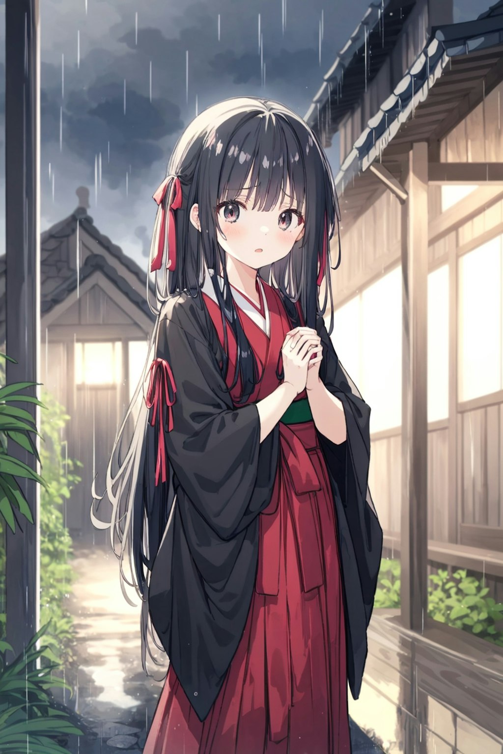 深夜の雨……