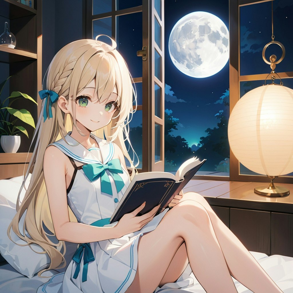 月夜の読書