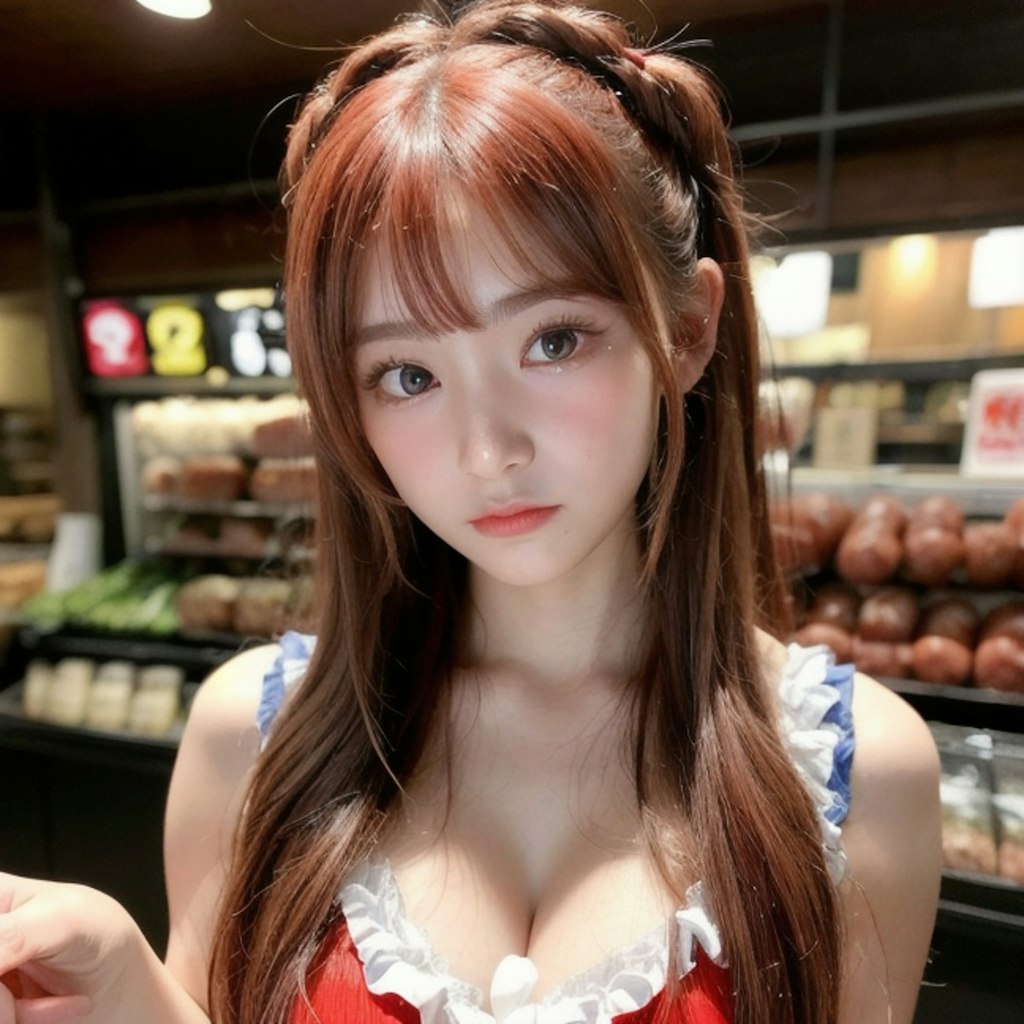 ソーセージ屋でバイトするミオちゃん