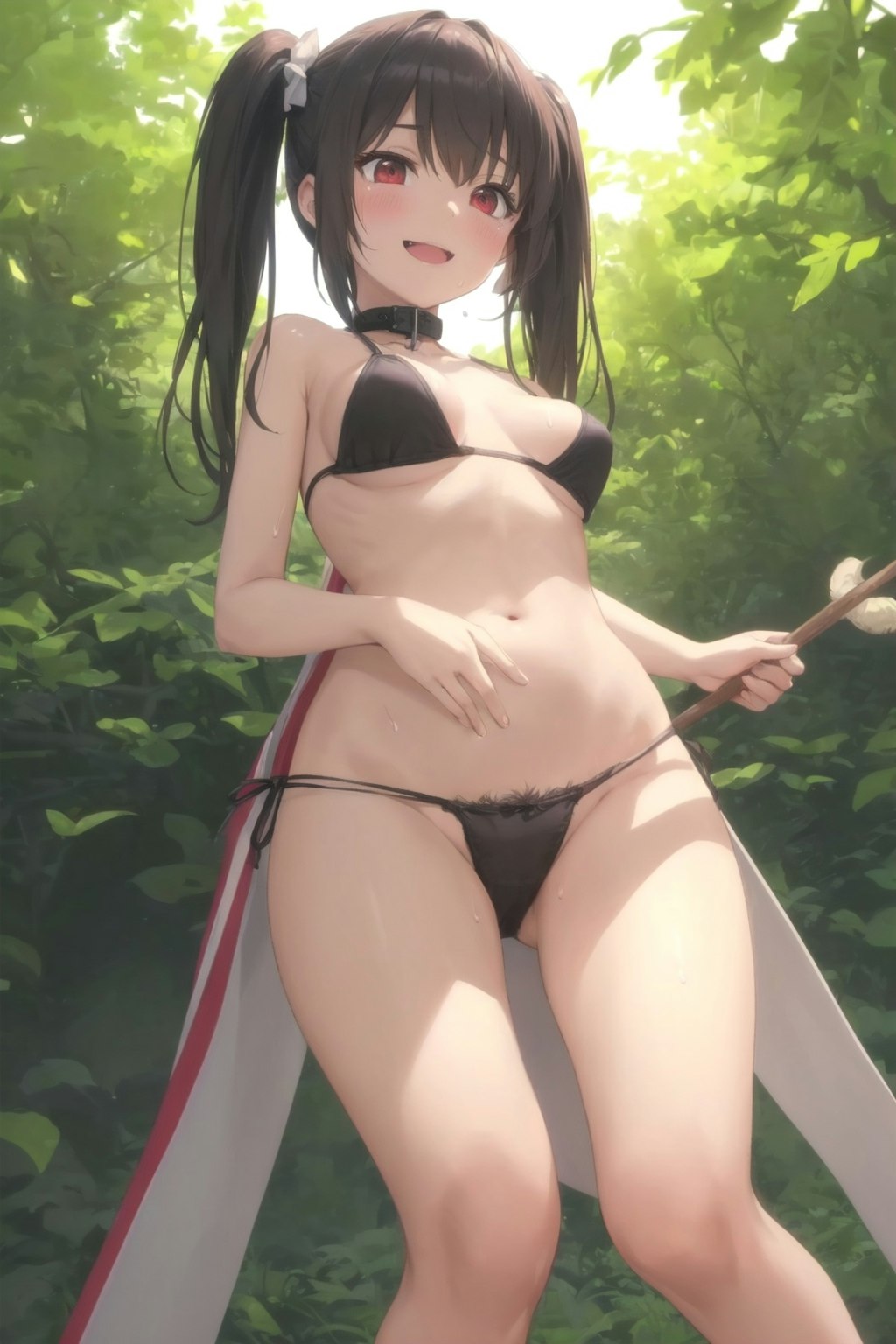 貧乳黒髪ツインテール