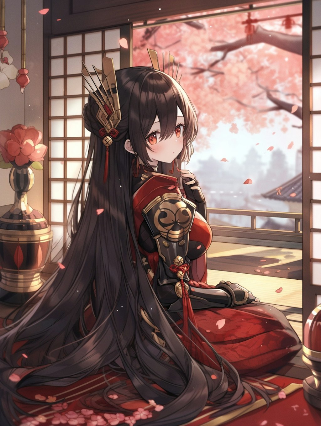 女将軍の花見