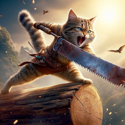 鋸の猫戦士