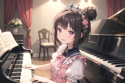 姫もピアノを弾くのです