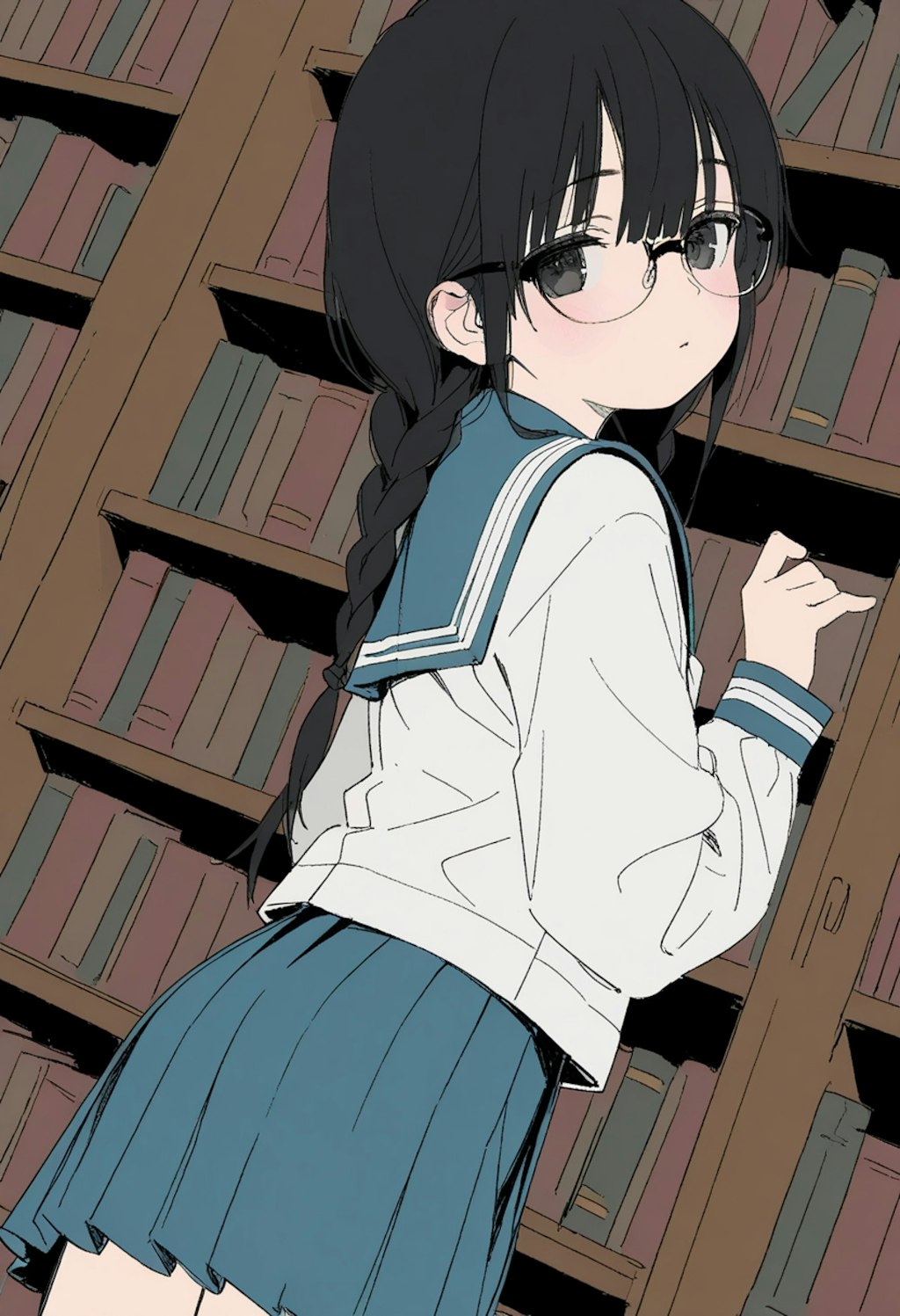 【4コマ堕ち】正統派図書委員ちゃん