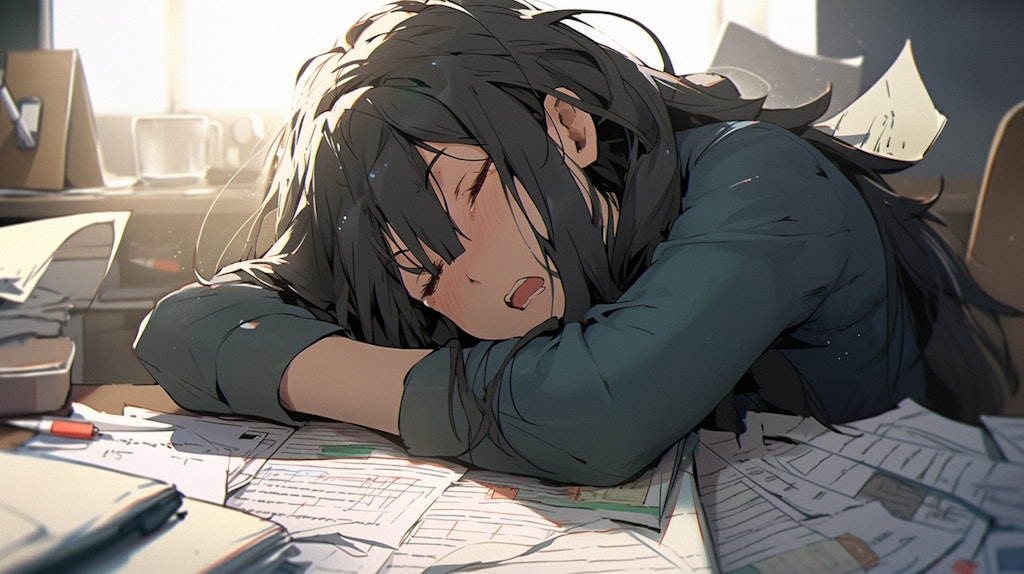 みんな、ぶじに、卒業させて、あげるんだから～zzZZ