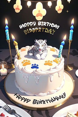 えなえなさんへの誕生日ケーキ | の人気AIイラスト・グラビア