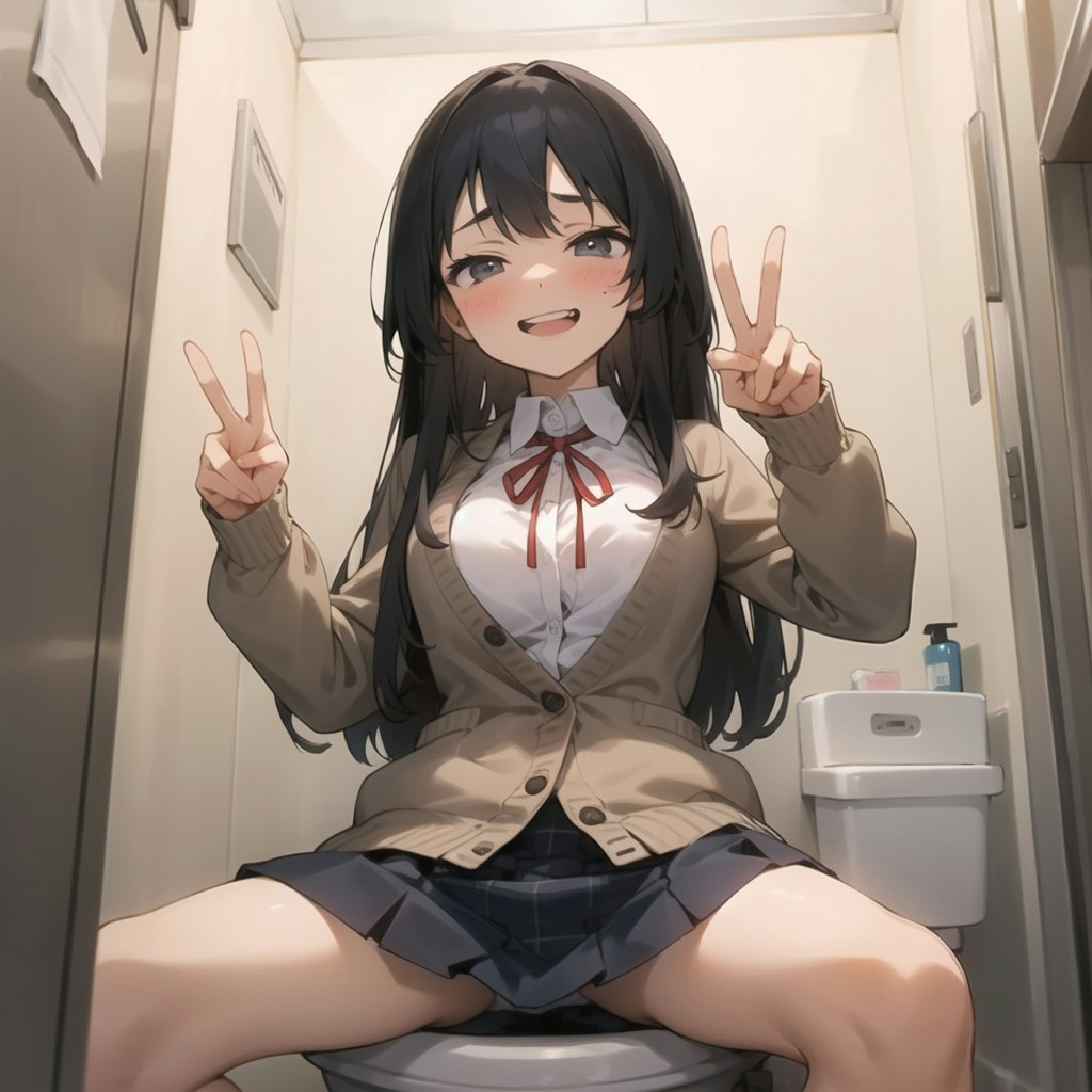 なんでトイレでピースさせるの？