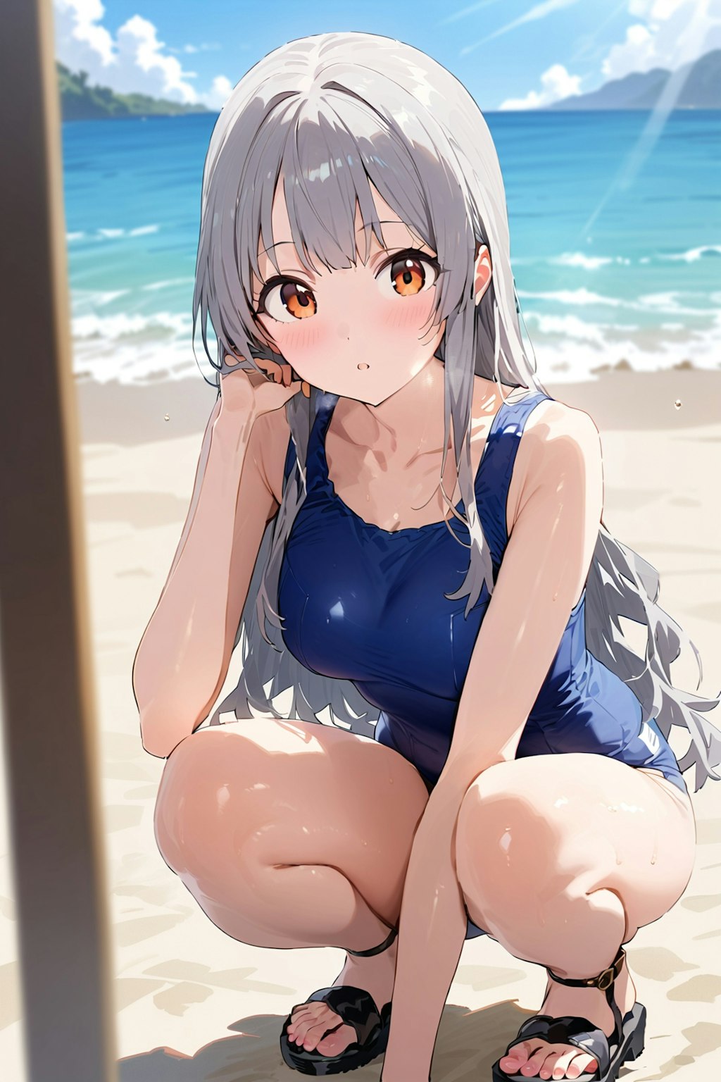 スクール水着の女の子