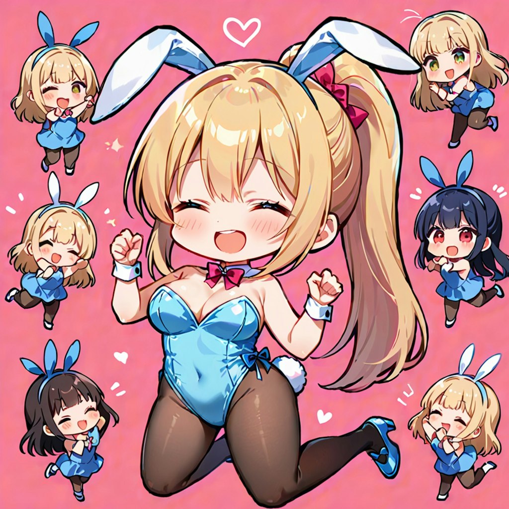 ミニキャラなバニーのお姉さん🐇