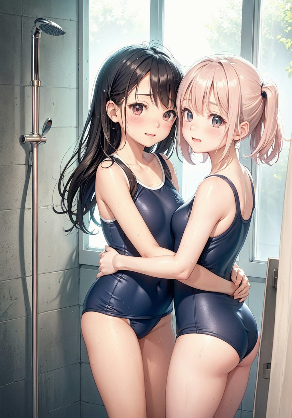 百合とスク水