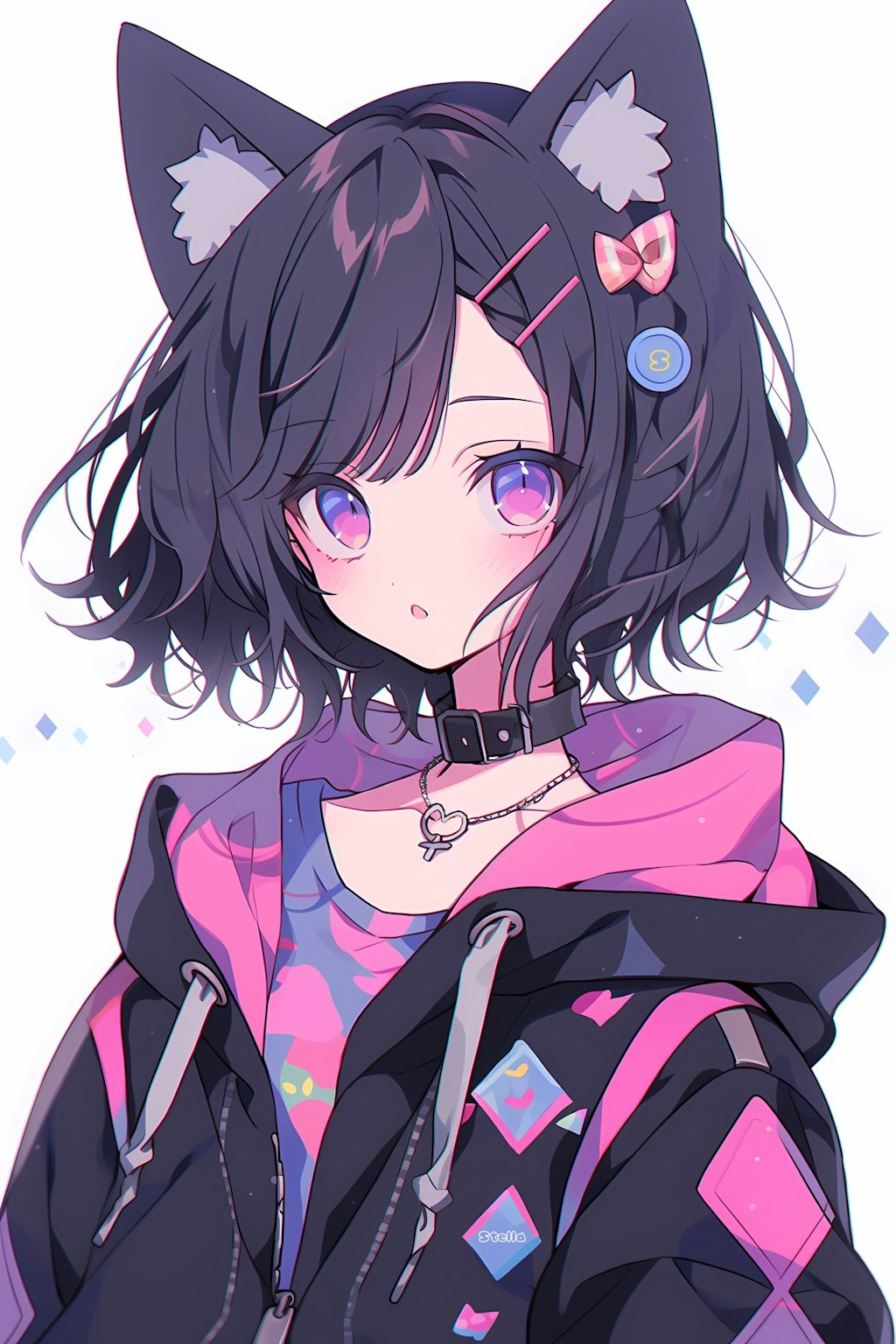 黒髪の猫耳少女