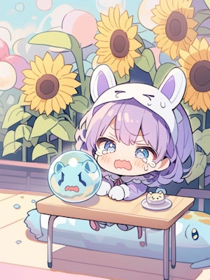 泣く紫髪ちゃん