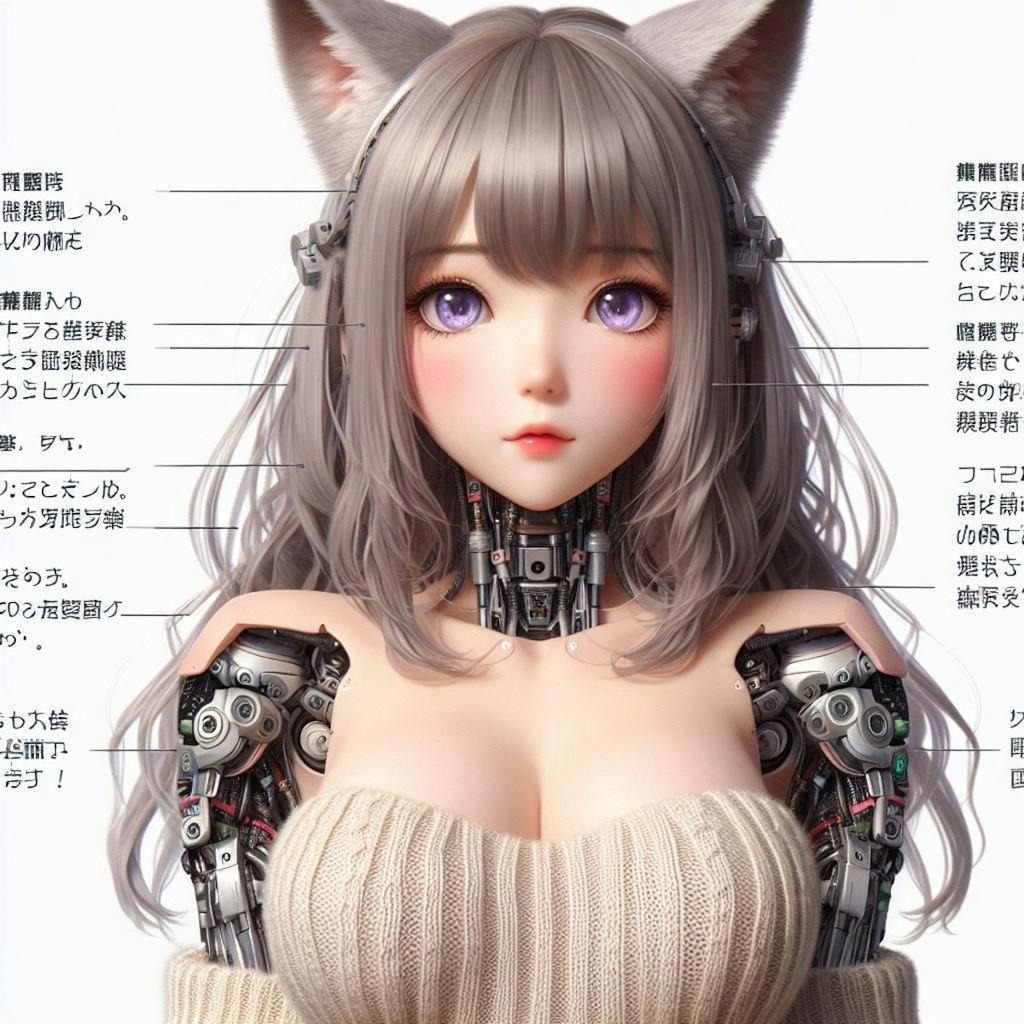 設定画🐺ロボット娘