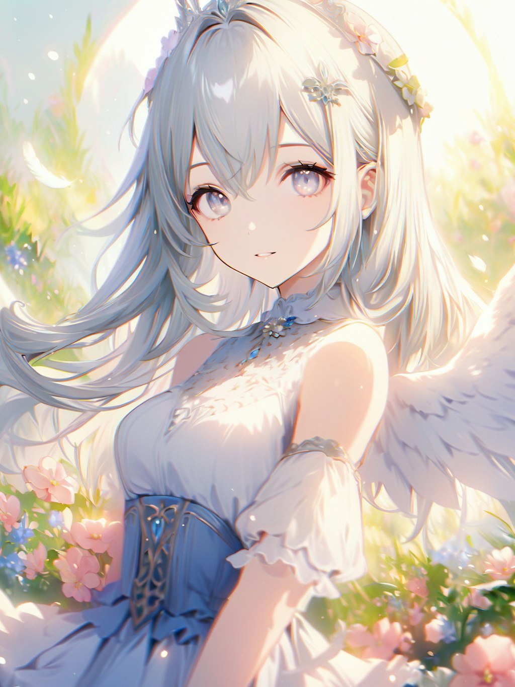 花園の微笑み天使 - Smiling Angel in the Flower Garden