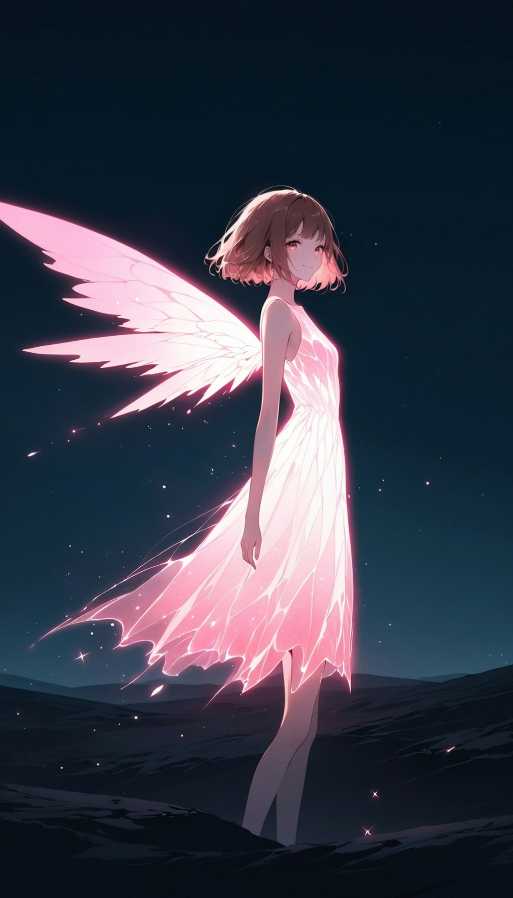 glowing wings