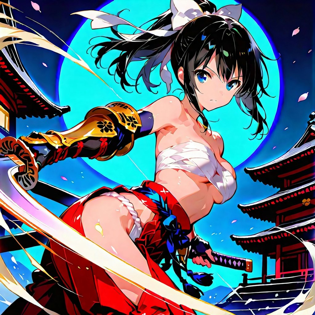 ⑦迷宮探索するブシ子さん　戦闘中