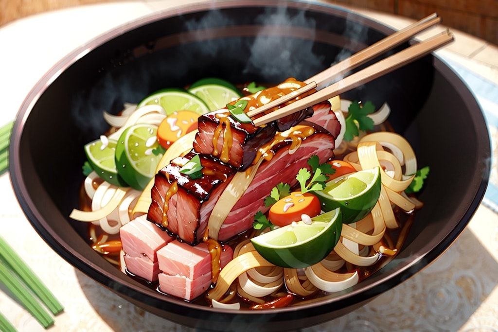 これ豚バラチャーシュー麺やない。意識高い系うどんと美味しそうなチャーシューのトッピングや