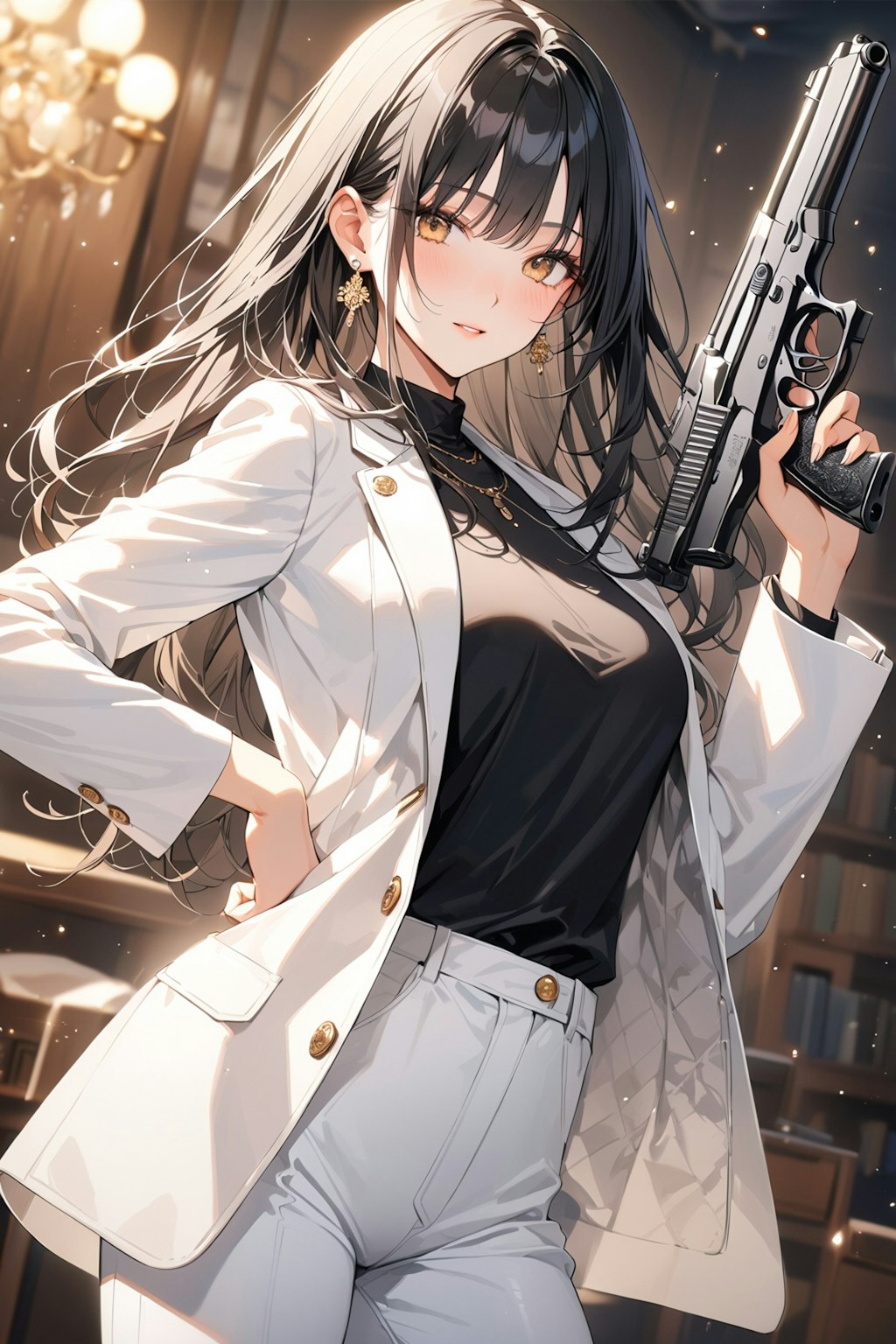 女探偵と拳銃