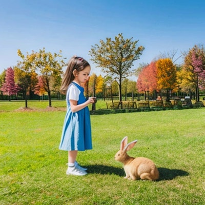 ウサギと少女