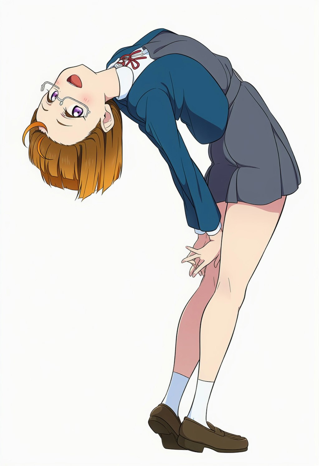 制服　後ろ反り2