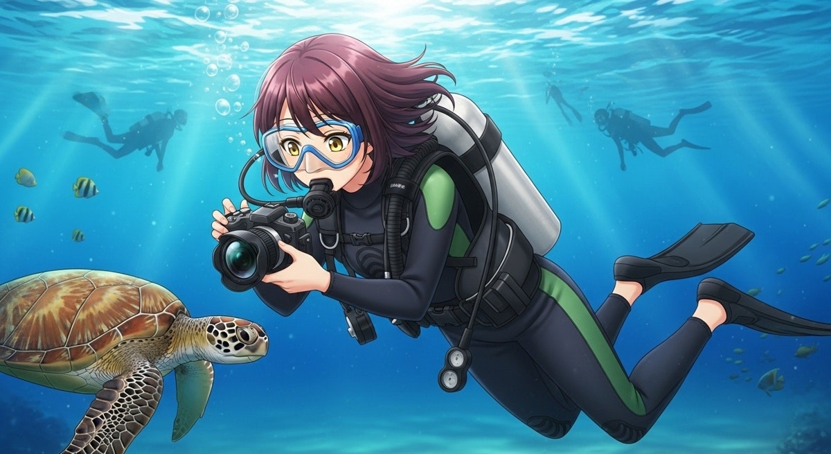 インストラクターちゃん Dive #20 : ダイブマスターちゃん世界ウミガメの日