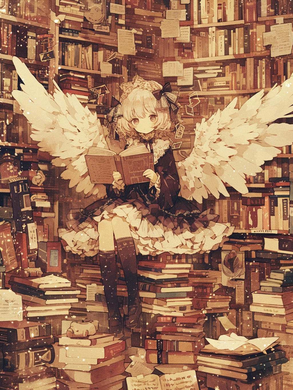 本を読み続ける孤高な天使