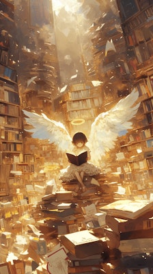 本を読み続ける孤高な天使