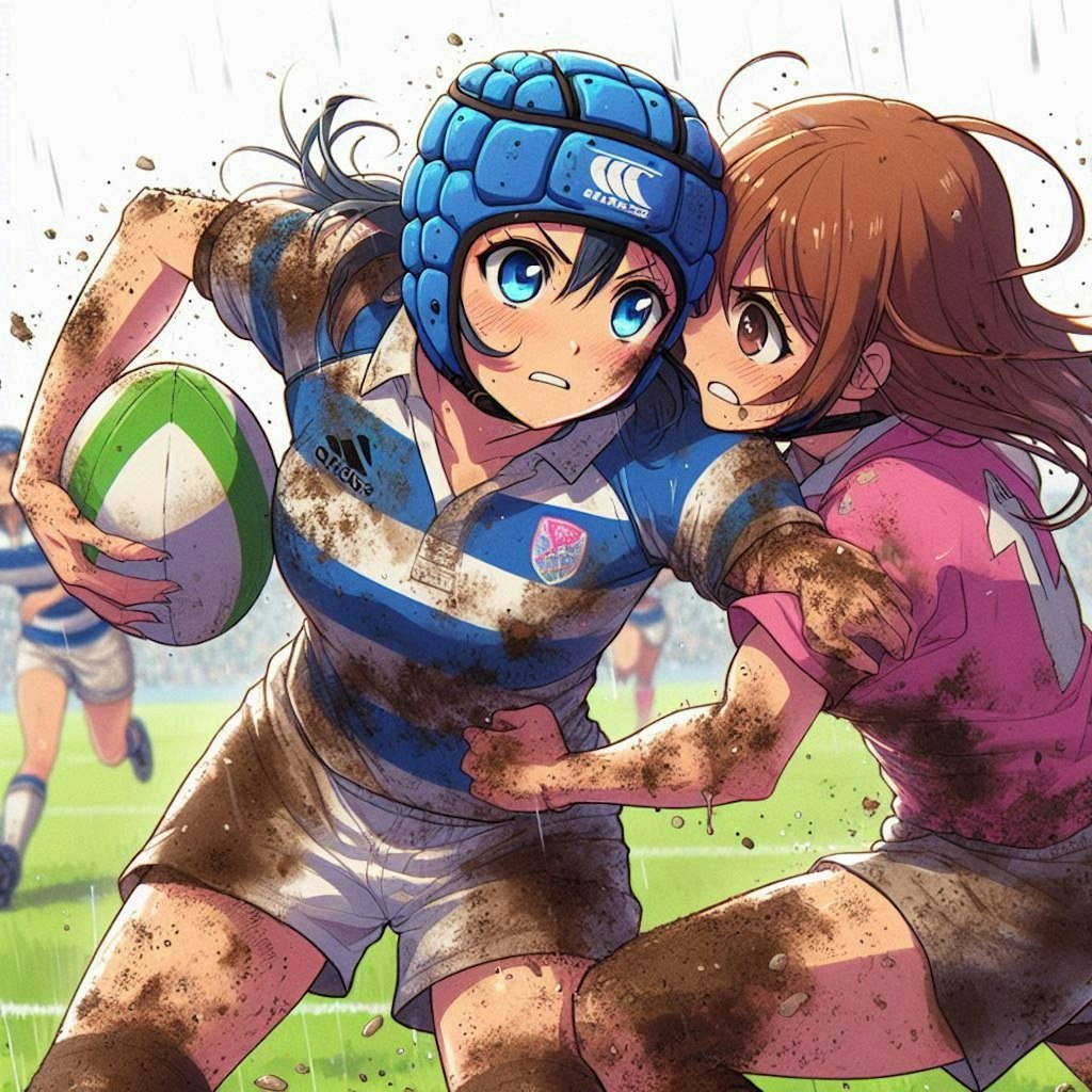 🏉泥まみれの女子ラグビー 112