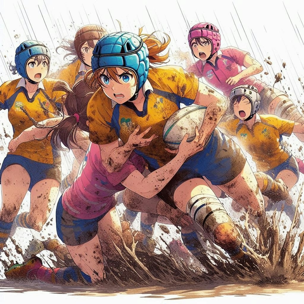 🏉泥まみれの女子ラグビー 112