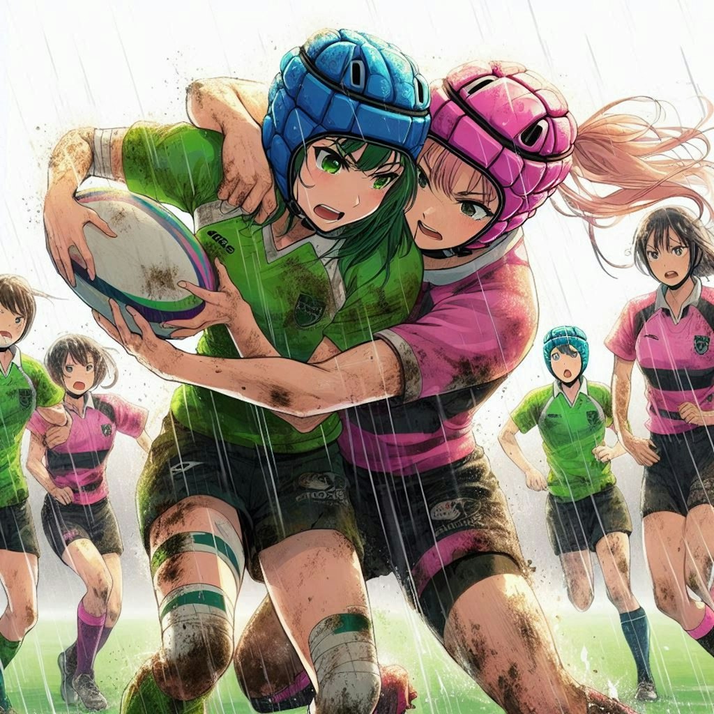 🏉泥まみれの女子ラグビー 112