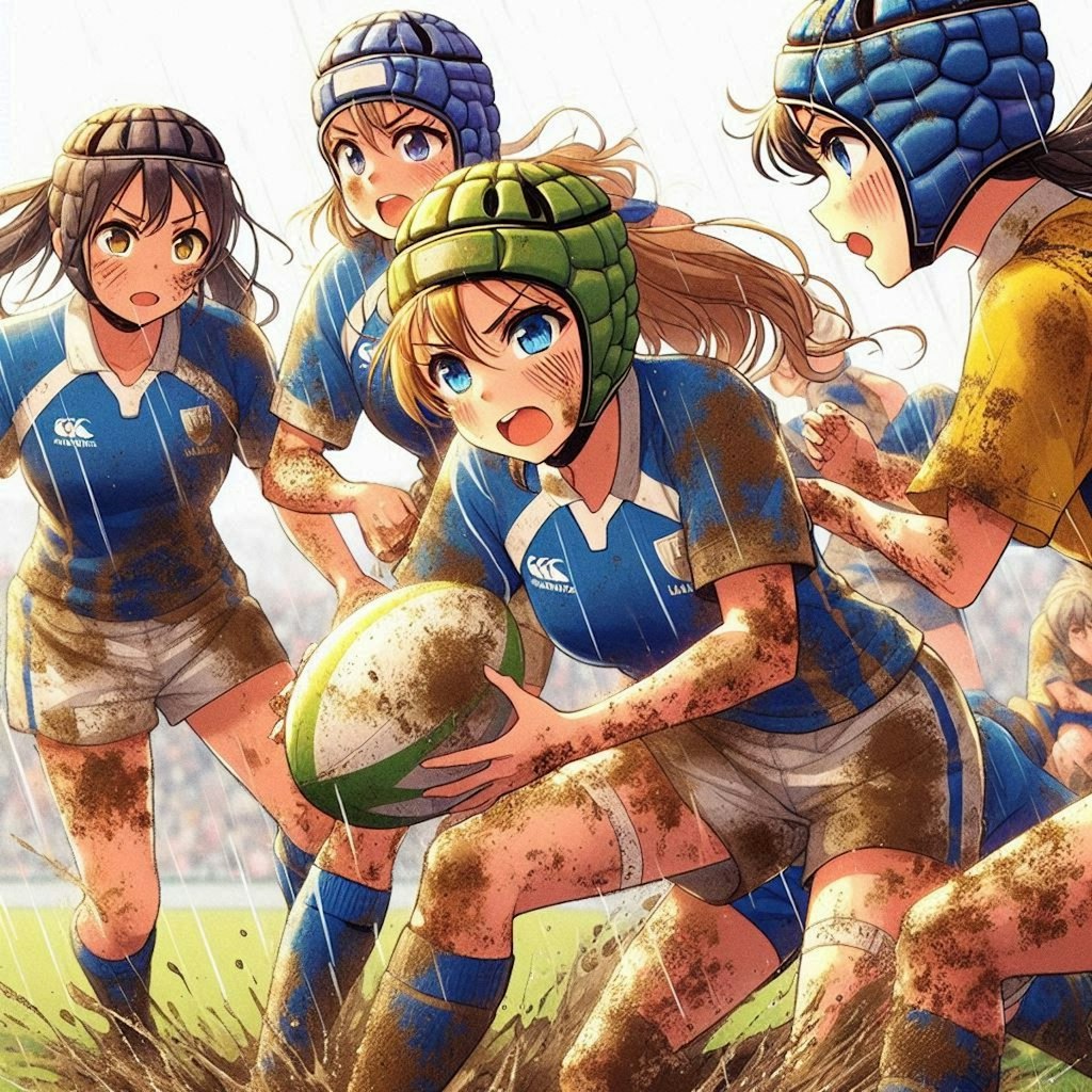 🏉泥まみれの女子ラグビー 112