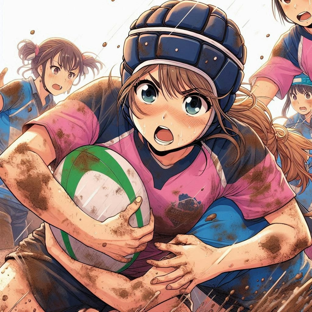 🏉泥まみれの女子ラグビー 112