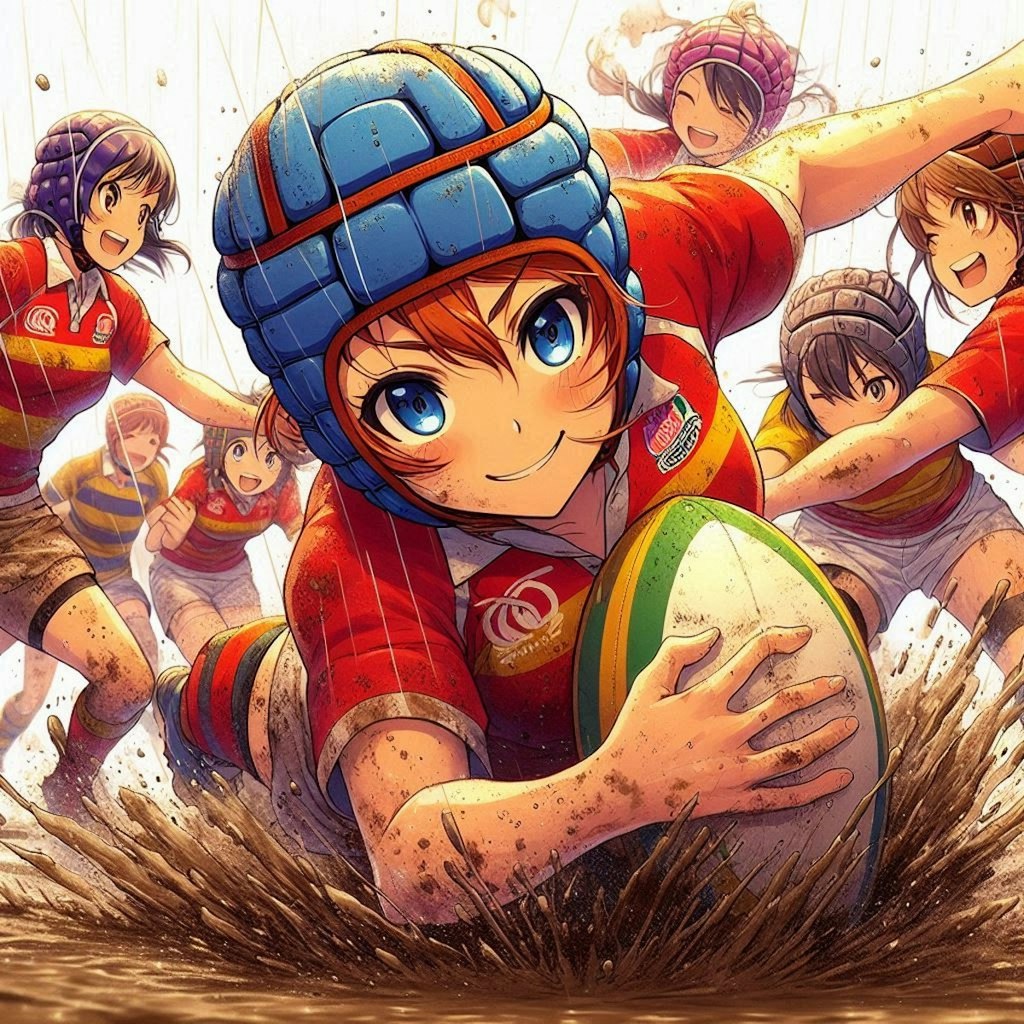 🏉泥まみれの女子ラグビー 112