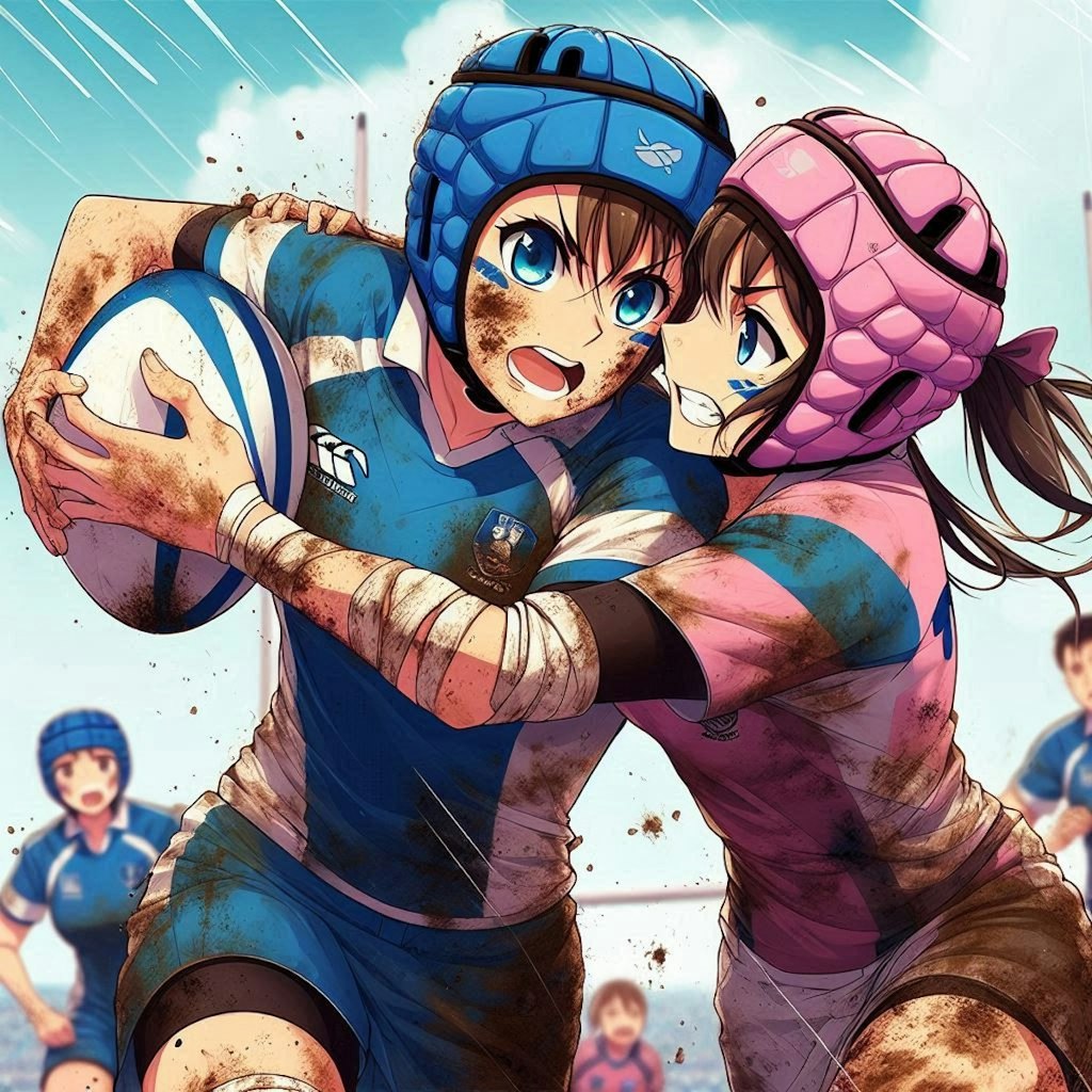 🏉泥まみれの女子ラグビー 112