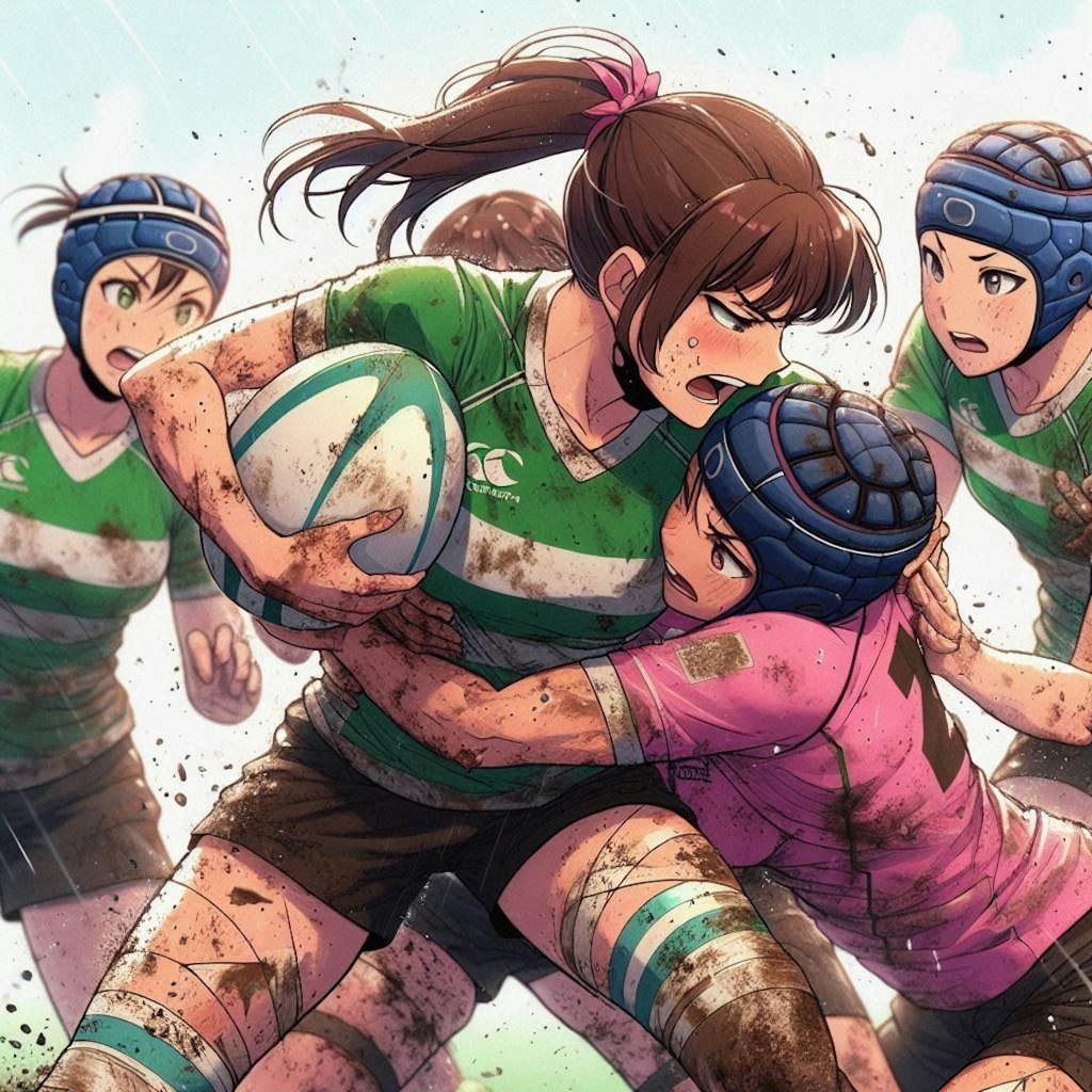 🏉泥まみれの女子ラグビー 112