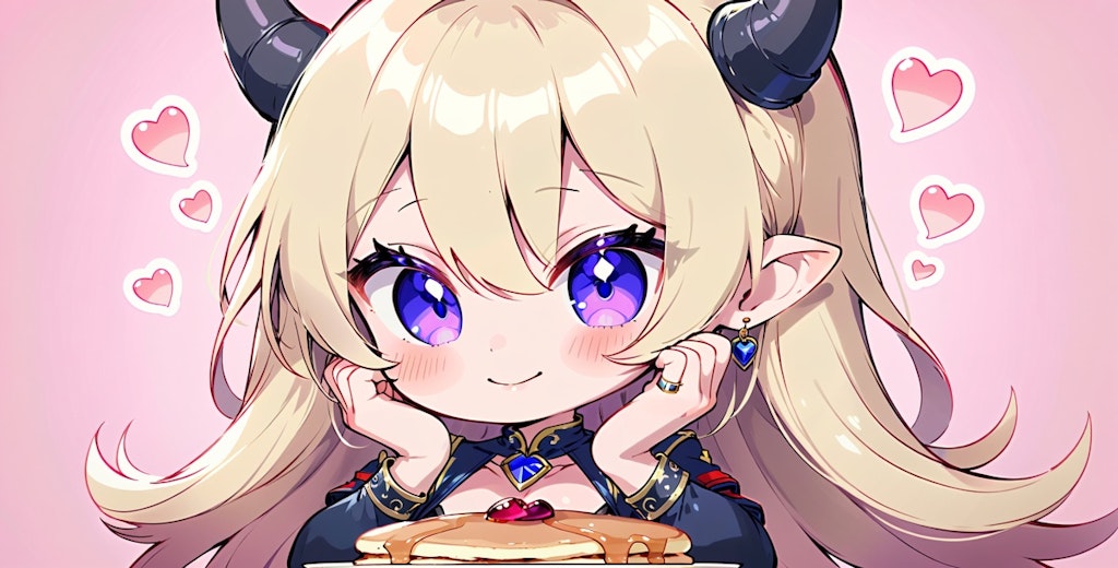 🥞パンケーキなの！　ちびリフュセラ - chibi refusella - incarnation of darkness