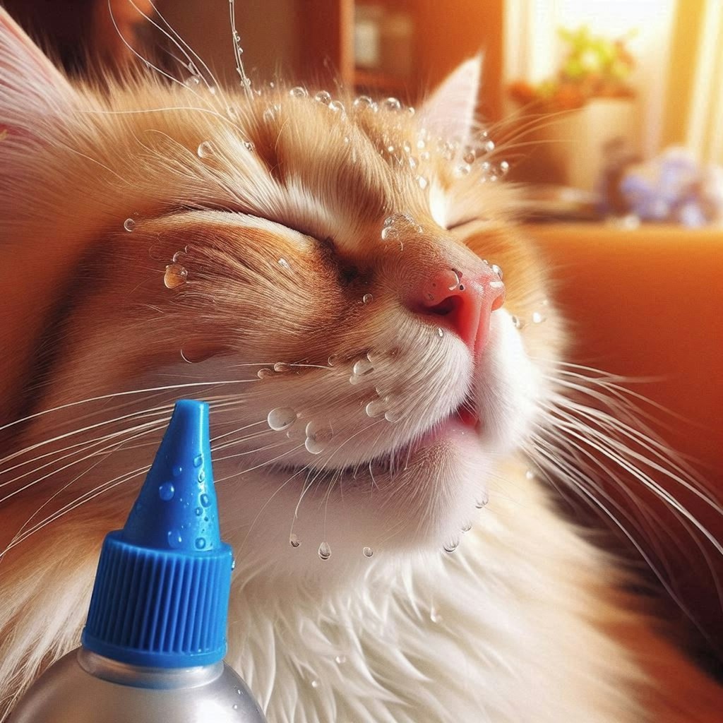汗を出す猫