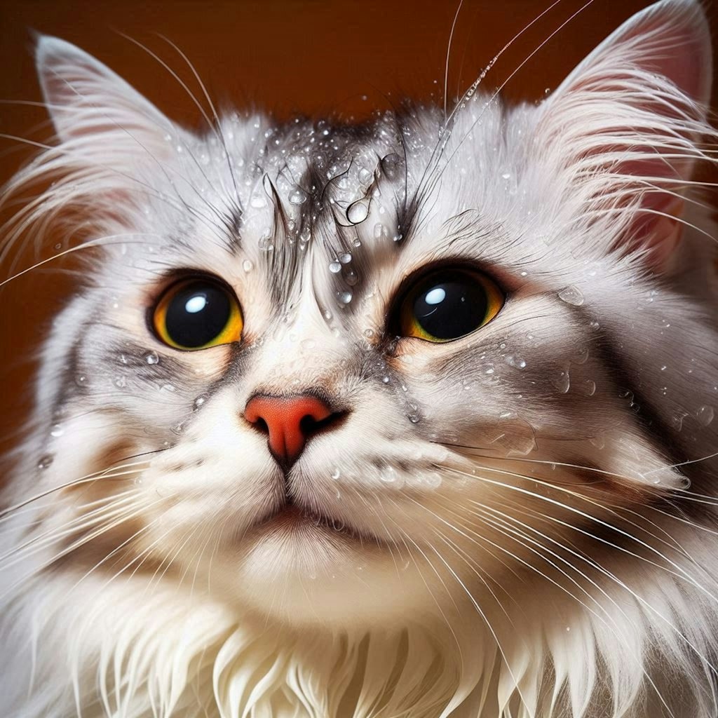 汗を出す猫