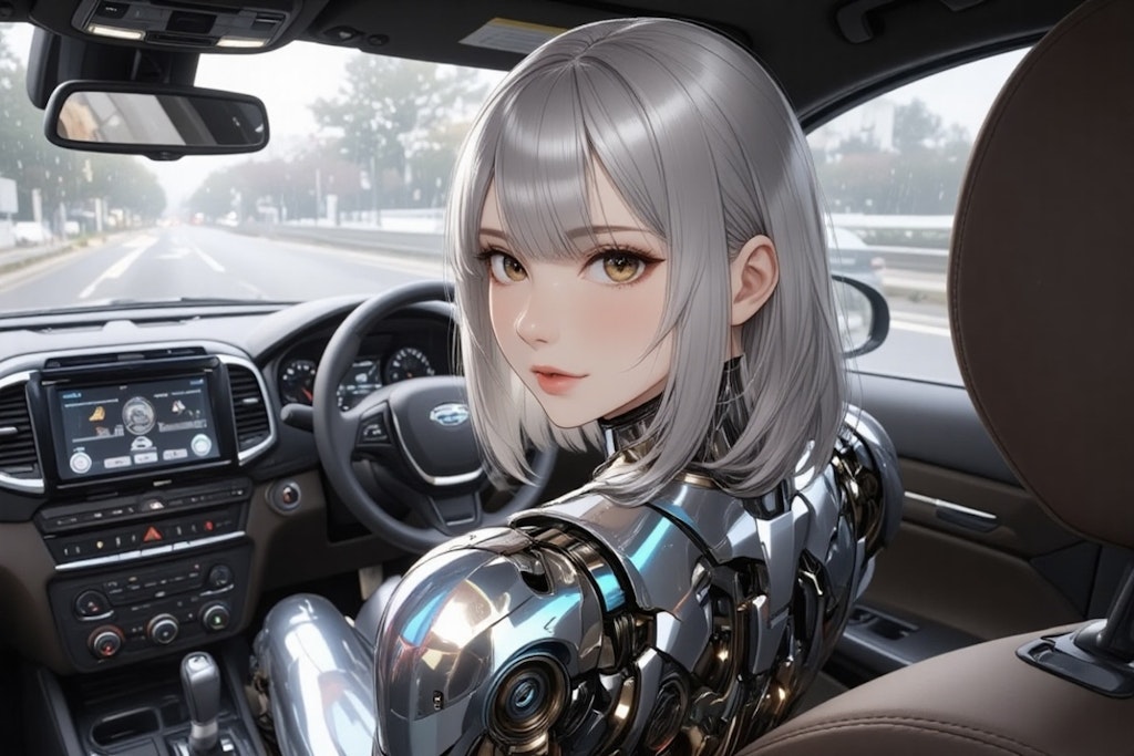 運転するメカ子