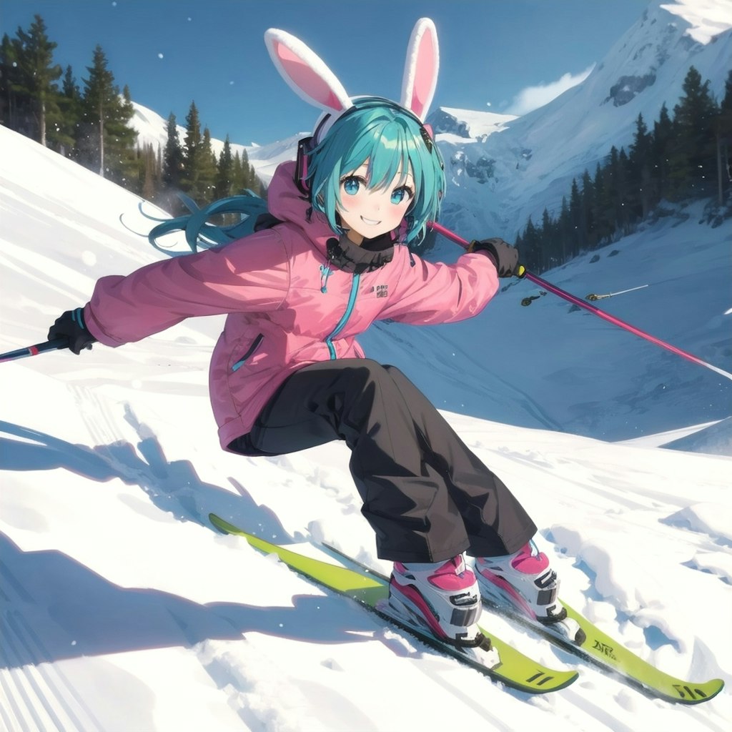 うさ耳🐰スキー🎿少女