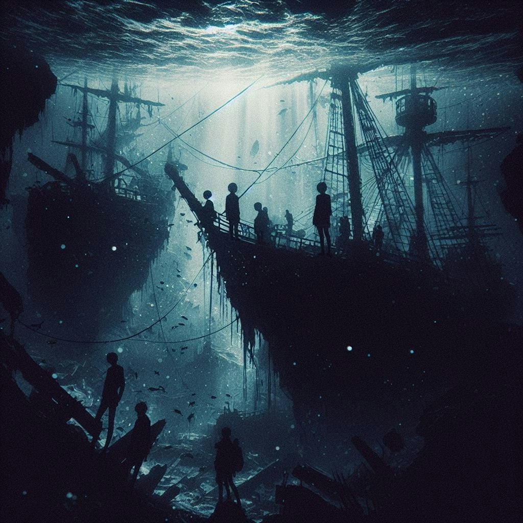 海底の難破船