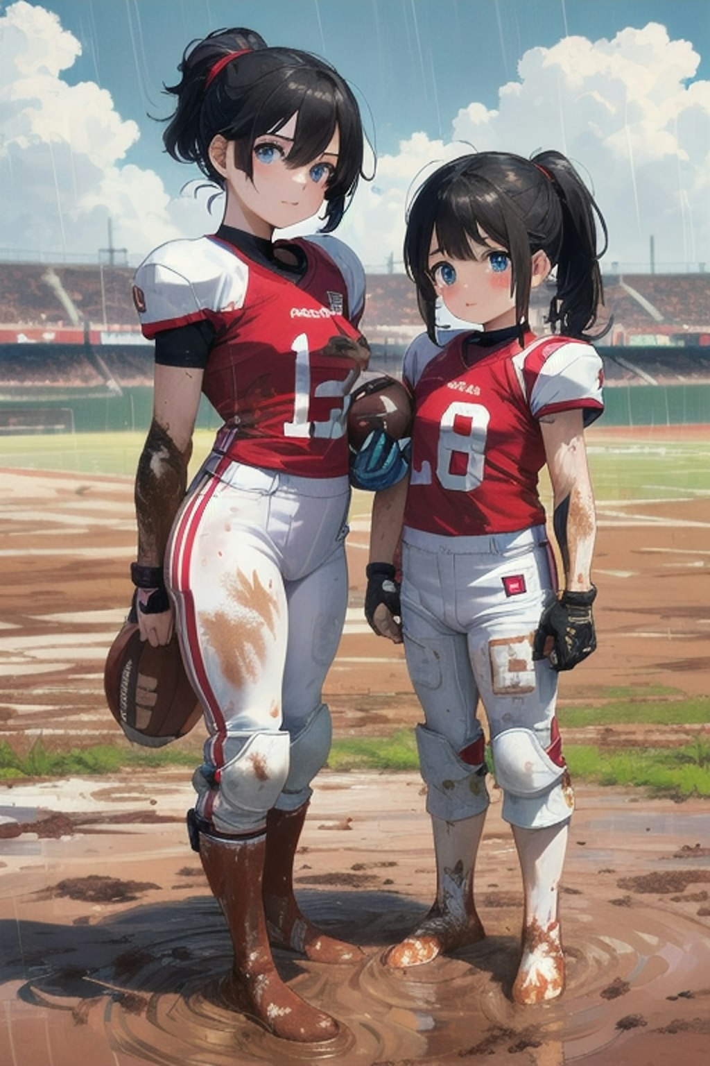 🏈泥まみれの女子アメフト 53