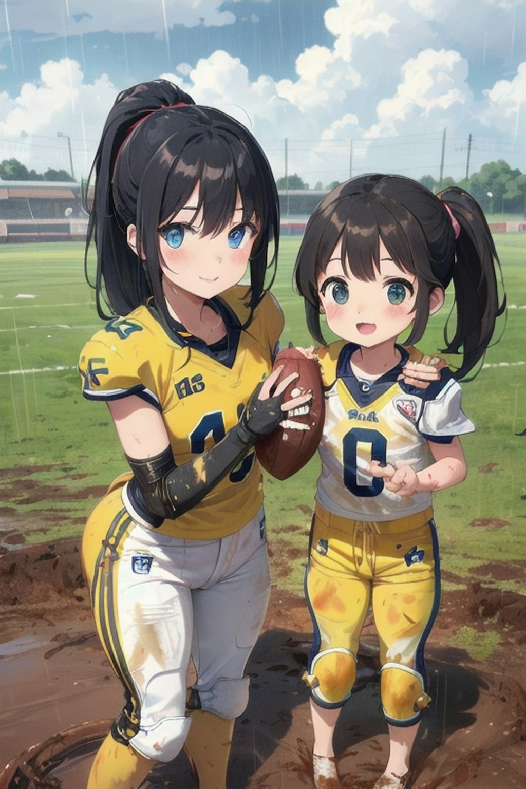 🏈泥まみれの女子アメフト 53