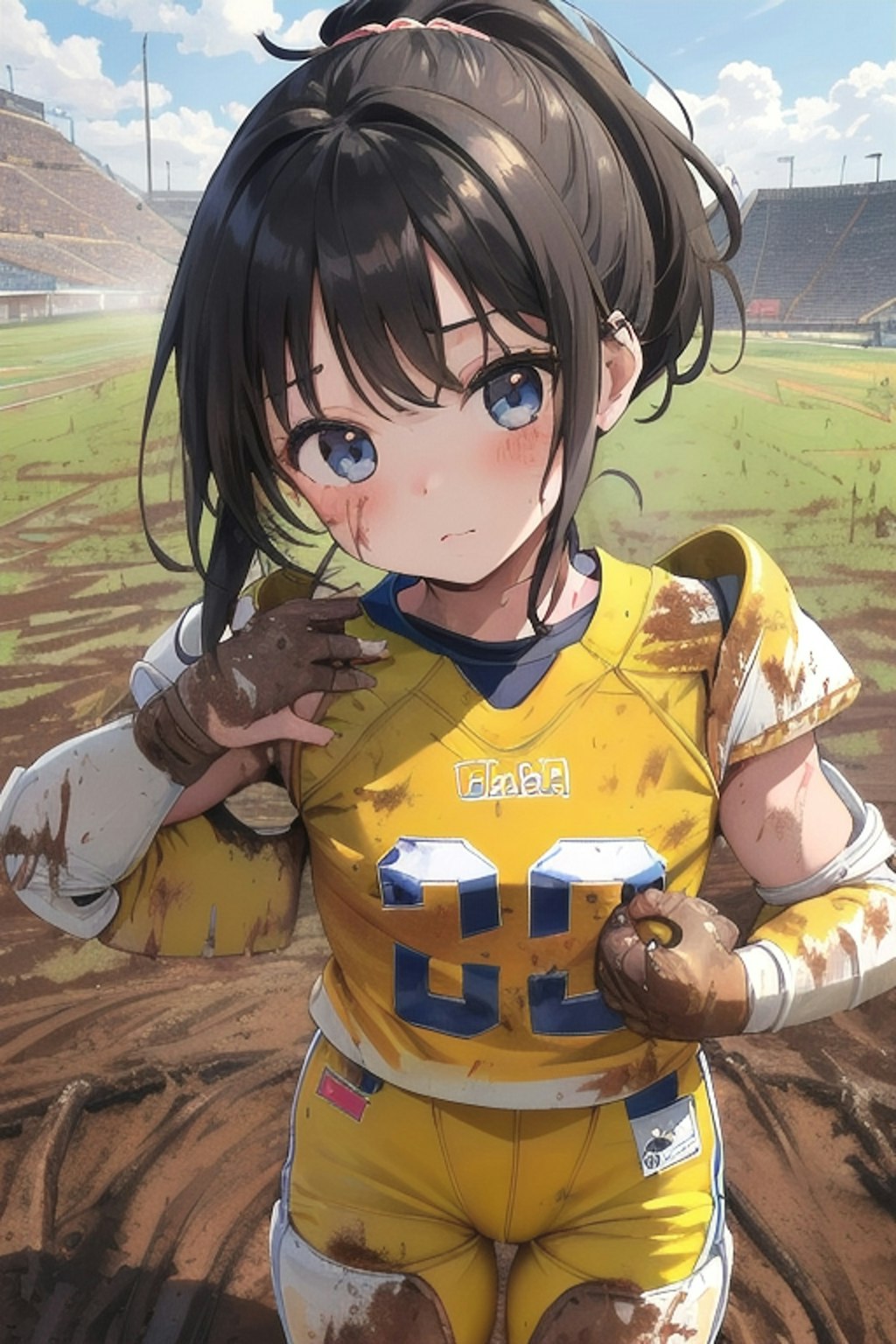 🏈泥まみれの女子アメフト 53