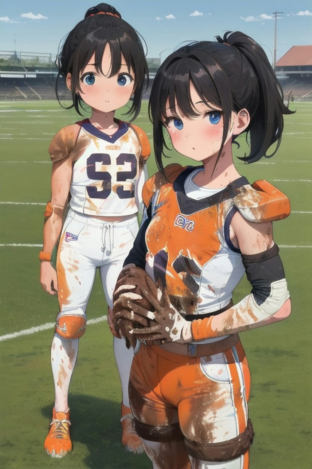 🏈泥まみれの女子アメフト 53