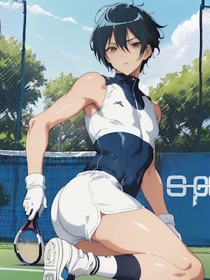 テニス少年　【青】
