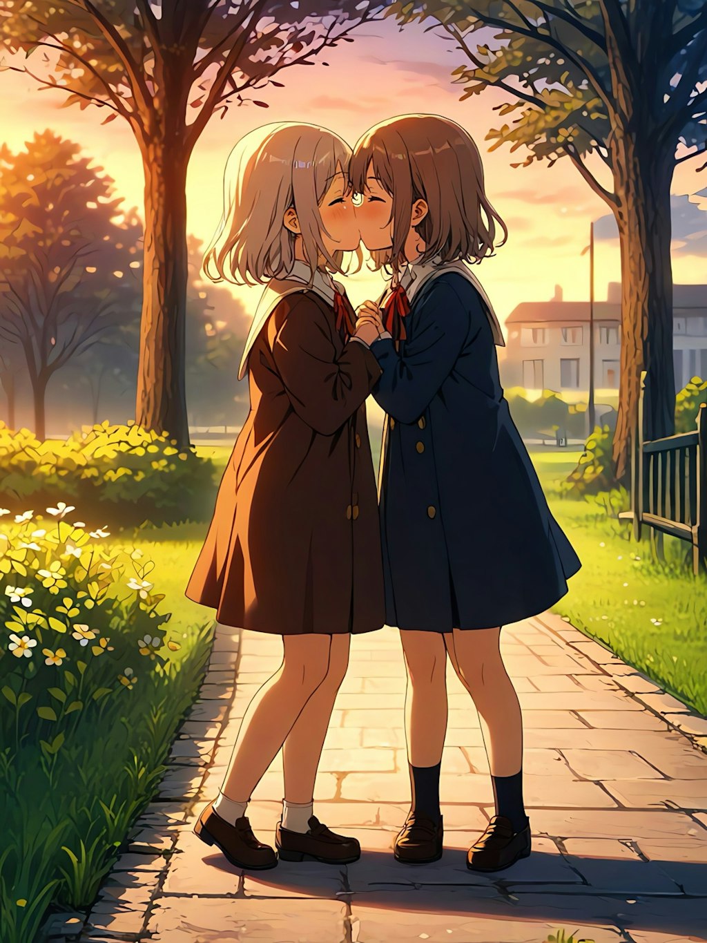 深夜の百合キス💖