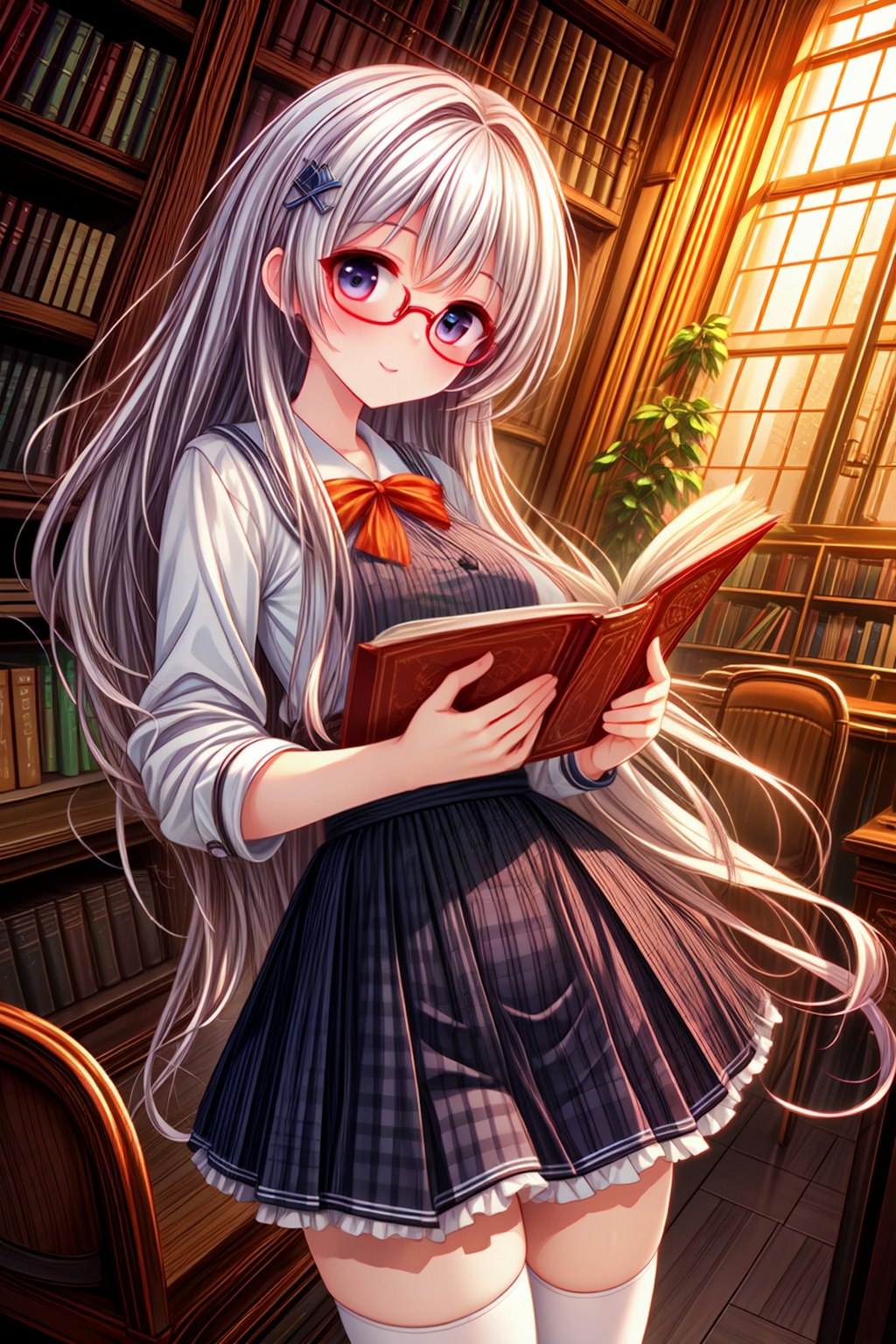 滑り込み図書館眼鏡っ娘(LimeREmix_MOJITO)