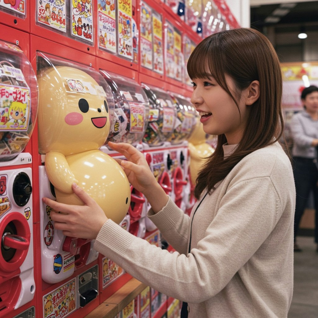へそガチャを回す
