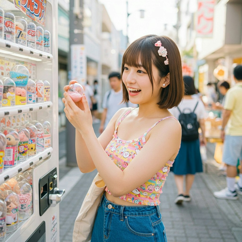 へそガチャを回す